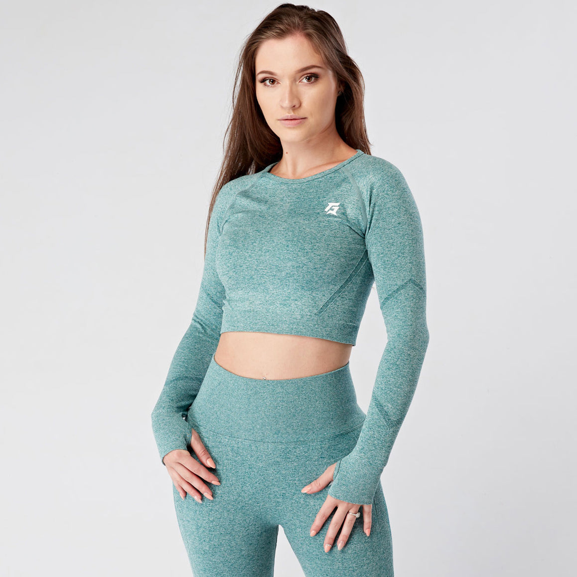 Fitness Runched Seamless Crop Top